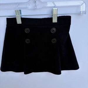 The Childrens Place Girls Black Sailor Skort Double Button Front Size 2T